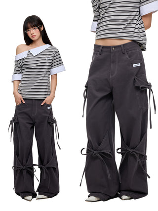 [JIKOO] bow tooling trousers
