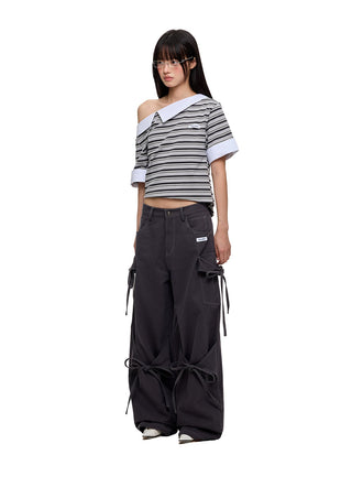 [JIKOO] bow tooling trousers
