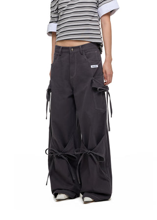 [JIKOO] bow tooling trousers