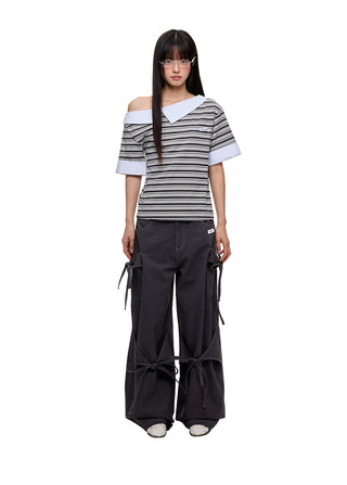 [JIKOO] bow tooling trousers