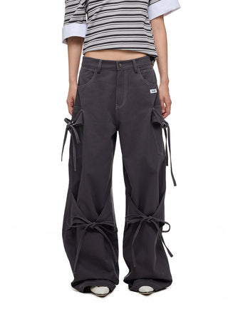 [JIKOO] bow tooling trousers