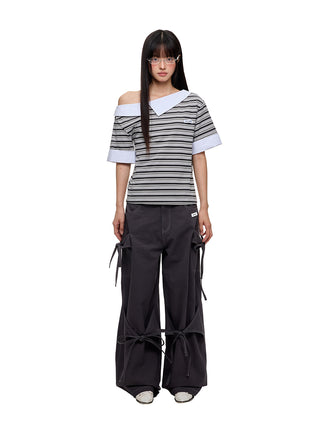 [JIKOO] bow tooling trousers
