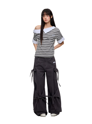 [JIKOO] bow tooling trousers