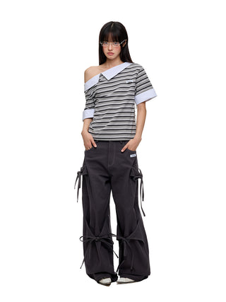 [JIKOO] bow tooling trousers