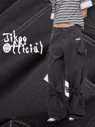 [JIKOO] bow tooling trousers