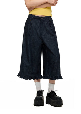[JIKOO] pleated overall pants