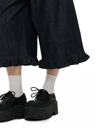 [JIKOO] pleated overall pants