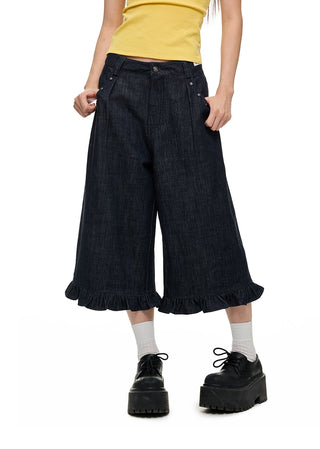 [JIKOO] pleated overall pants