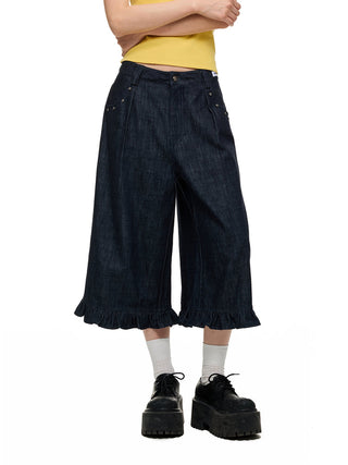 [JIKOO] pleated overall pants