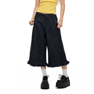[JIKOO] pleated overall pants