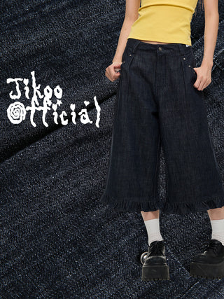 [JIKOO] pleated overall pants