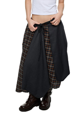 [JIKOO] plaid umbrella skirt