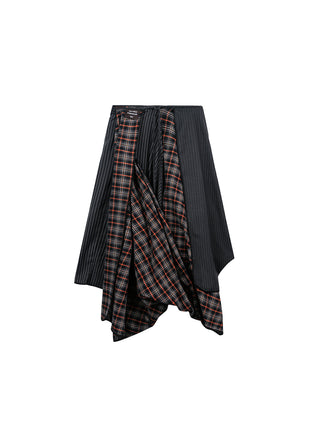 [JIKOO] plaid umbrella skirt