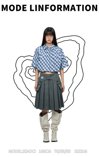 [JIKOO] gray umbrella skirt