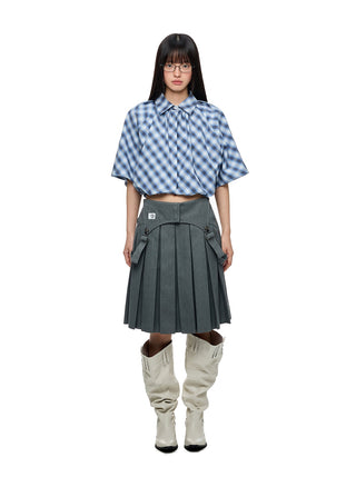 [JIKOO] gray umbrella skirt