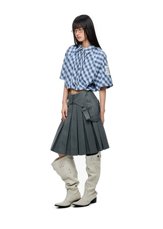 [JIKOO] gray umbrella skirt