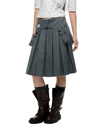[JIKOO] gray umbrella skirt