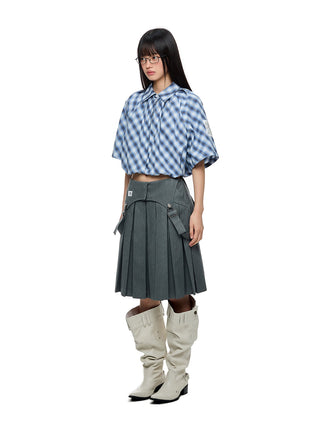 [JIKOO] gray umbrella skirt