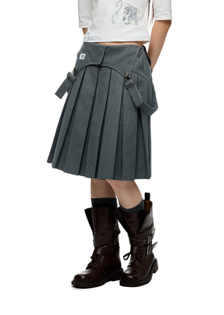 [JIKOO] gray umbrella skirt