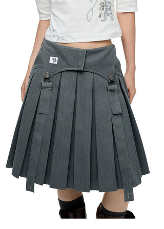 [JIKOO] gray umbrella skirt