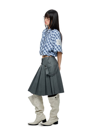 [JIKOO] gray umbrella skirt