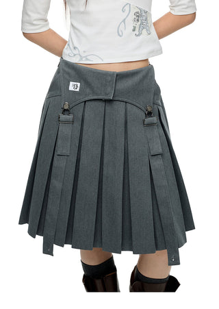 [JIKOO] gray umbrella skirt