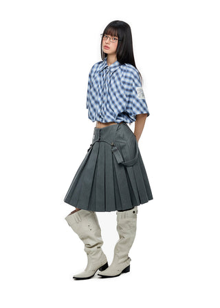 [JIKOO] gray umbrella skirt