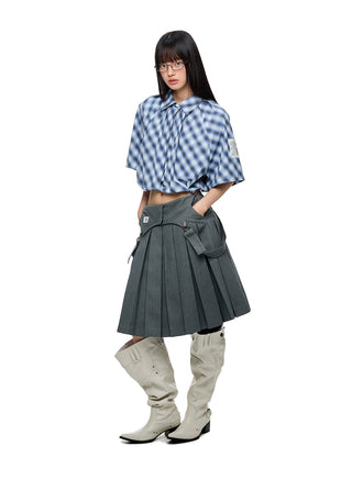 [JIKOO] gray umbrella skirt