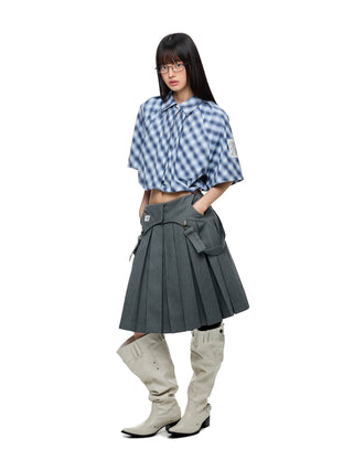 [JIKOO] gray umbrella skirt