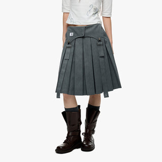 [JIKOO] gray umbrella skirt