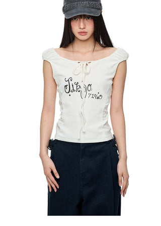 [JIKOO] lace print tee