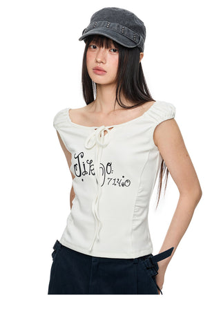 [JIKOO] lace print tee