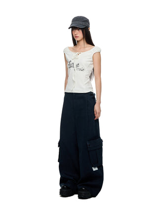 [JIKOO] lace print tee