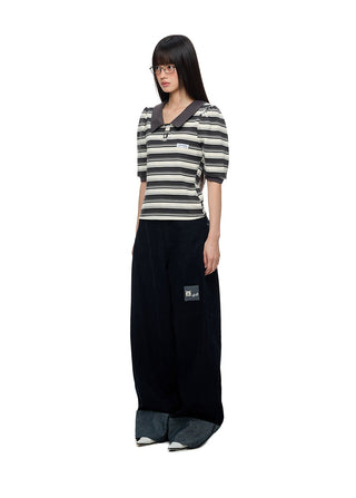 [JIKOO] polo puff sleeve
