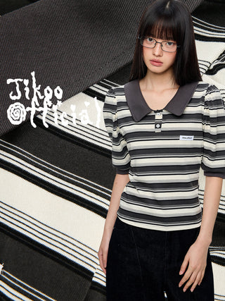 [JIKOO] polo puff sleeve