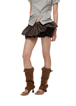 [JIKOO] pleated short skirt