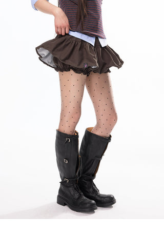 [JIKOO] pleated short skirt