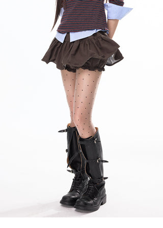 [JIKOO] pleated short skirt