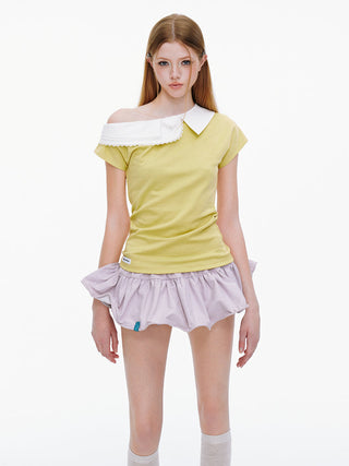 [JIKOO] pleated short skirt