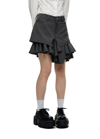 [JIKOO] gray selvedge skirt