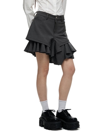[JIKOO] gray selvedge skirt