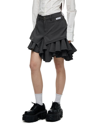[JIKOO] gray selvedge skirt