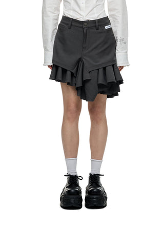 [JIKOO] gray selvedge skirt