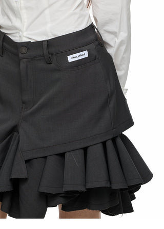 [JIKOO] gray selvedge skirt