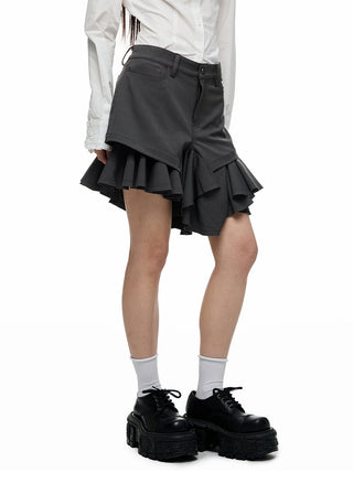 [JIKOO] gray selvedge skirt