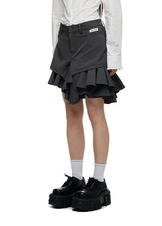 [JIKOO] gray selvedge skirt