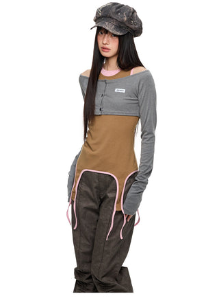 [JIKOO] bandage dress set
