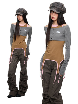 [JIKOO] bandage dress set