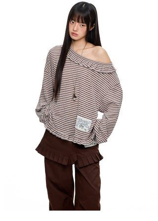 [JIKOO] pattern print blouse