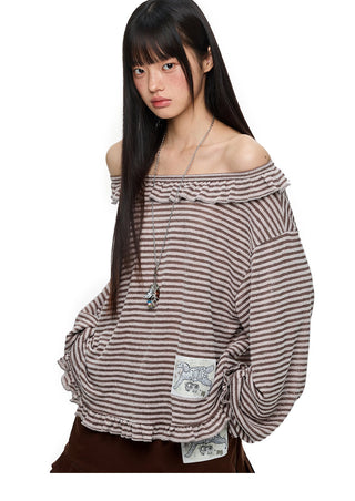 [JIKOO] pattern print blouse